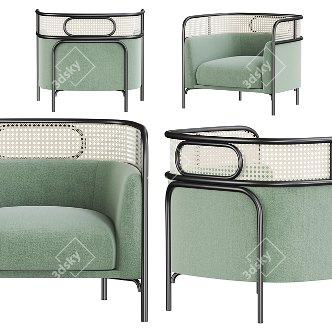 Targa Gebruder Armchair: Stylish and Comfortable 3D model image 3