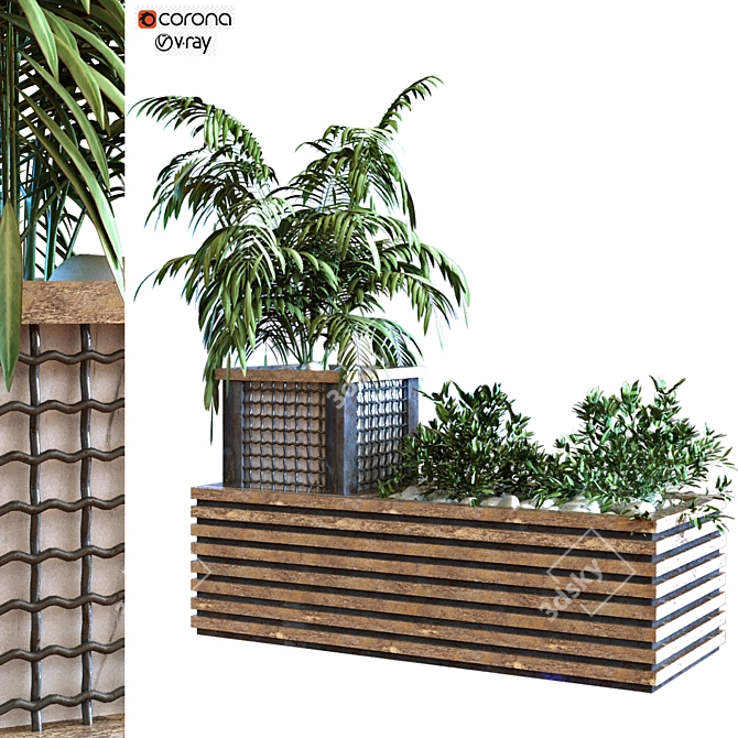 Greenery Box: 5-in-1 Plant Set 3D model image 1