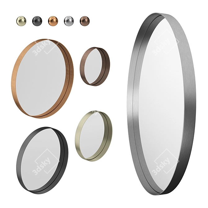 Reflective Wishes: Set of Mirrors 3D model image 7