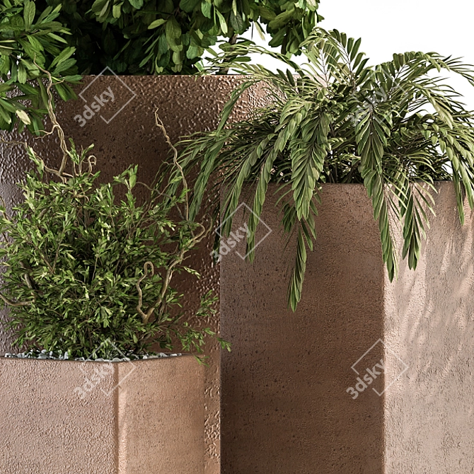 Natural Greenery: Outdoor Plant Set 3D model image 5