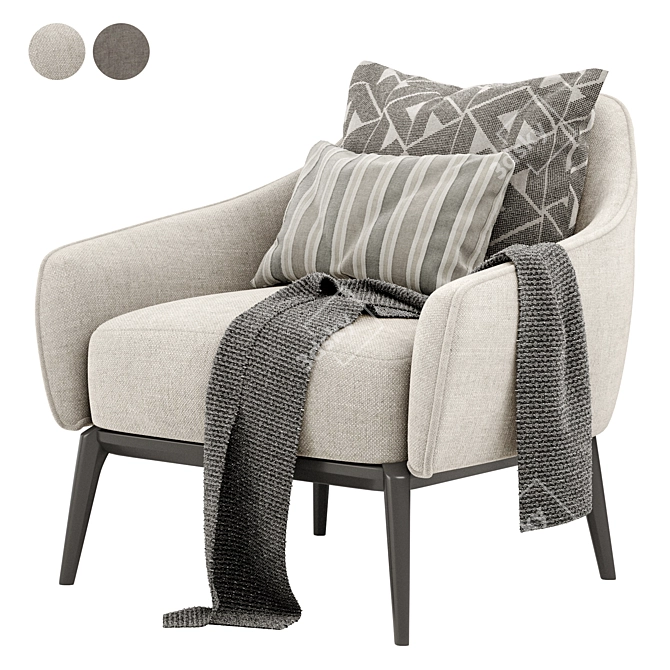 Designer Comfort: 1743 Armchair by Tecni Nova 3D model image 1