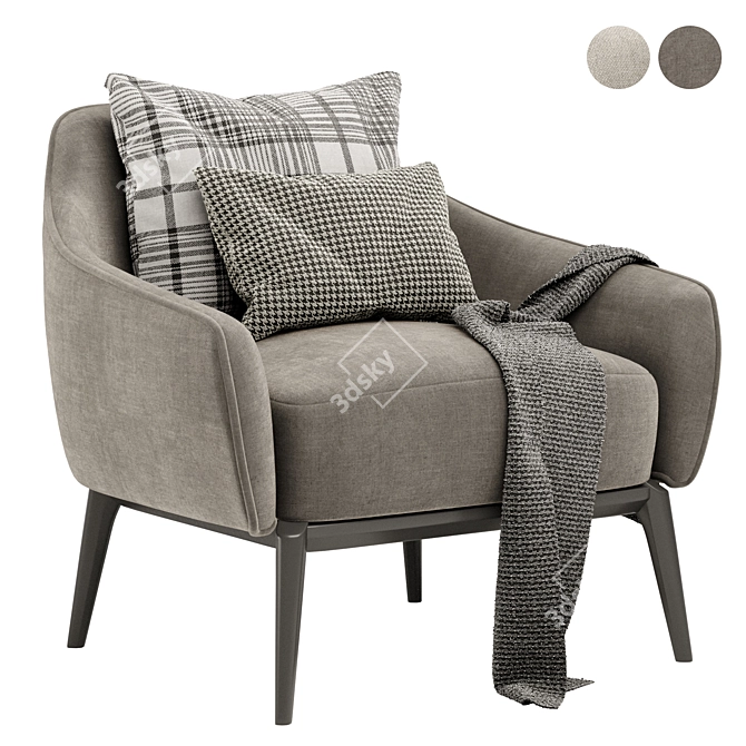 Designer Comfort: 1743 Armchair by Tecni Nova 3D model image 2