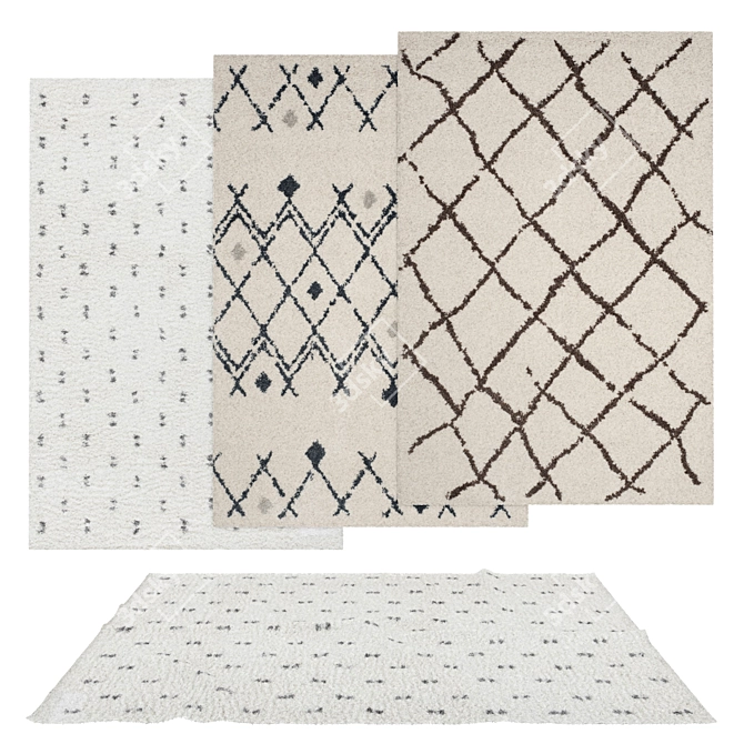 Versatile Rug Set 3D model image 1