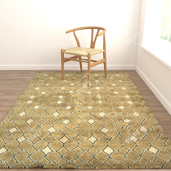 Versatile Set of 6 Rugs 3D model image 3