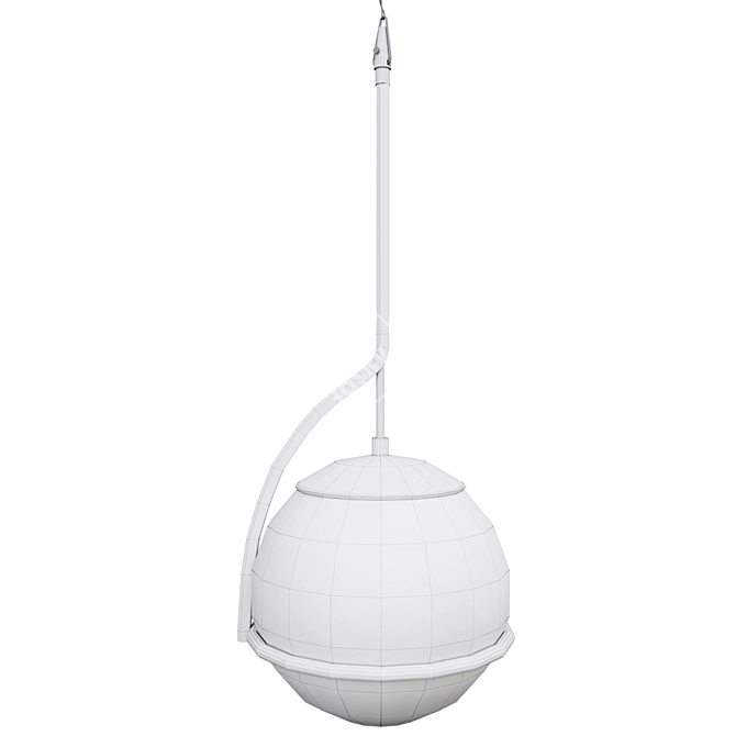 Sleek Glass Globe Ceiling Light 3D model image 5