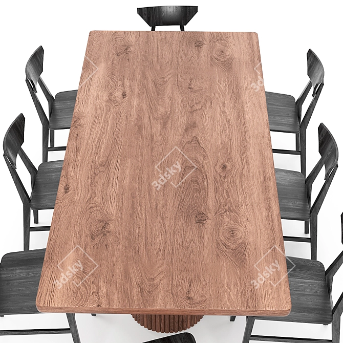 Modern Dolce Dining Set 3D model image 2