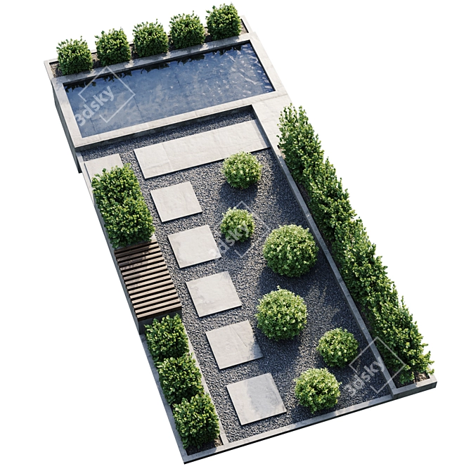 Outdoor Oasis: Backyard Bliss 3D model image 4
