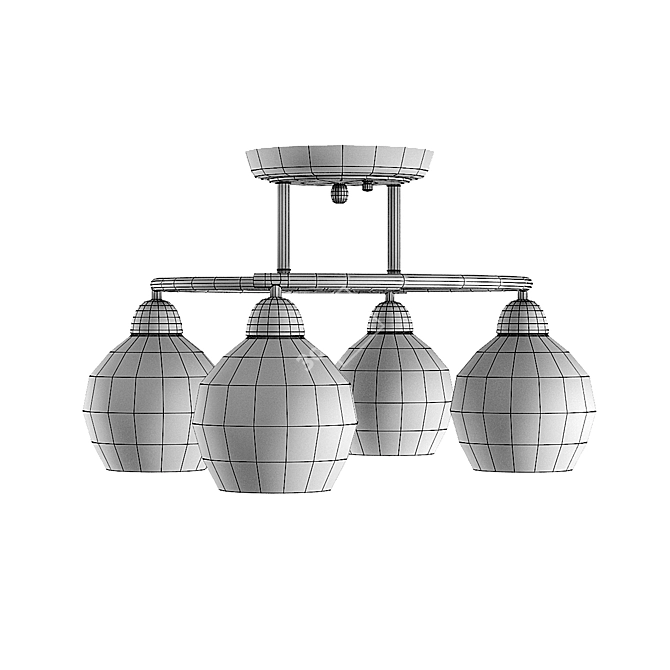 Sleek Bulb Ceiling Light Svean - Stylish Illumination for Your Space 3D model image 4