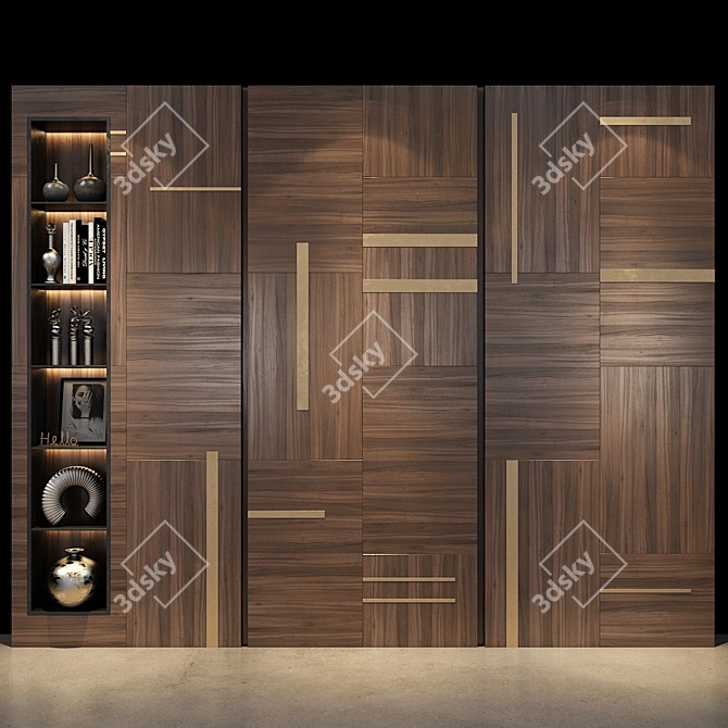 Elegant Cabinet Furniture 0391 3D model image 1