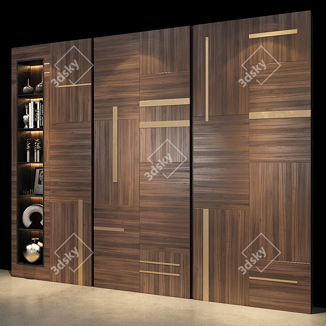 Elegant Cabinet Furniture 0391 3D model image 3