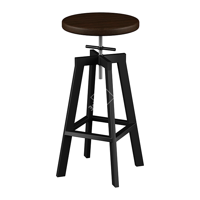 Screwed Bar Chair 3D model image 1