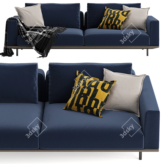 Luxurious Rolf Benz Volo Corner Sofa 3D model image 4