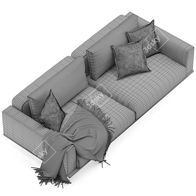 Luxurious Rolf Benz Volo Corner Sofa 3D model image 2