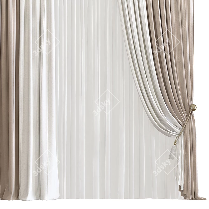 Revolutionary Curtain 914: Crafted with Precision 3D model image 2