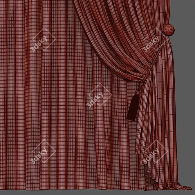 Revolutionary Curtain 914: Crafted with Precision 3D model image 5