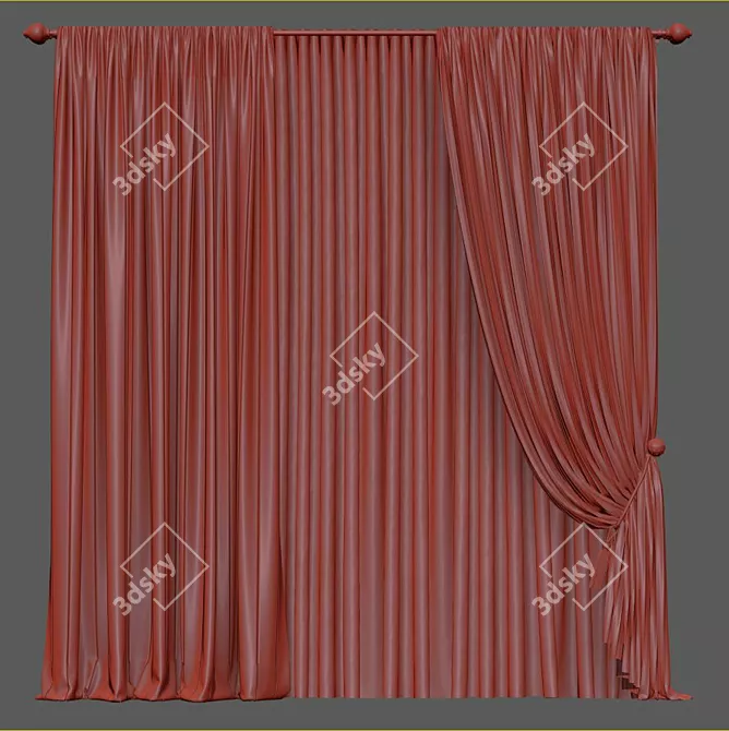 Renovated Curtain 915 3D model image 4