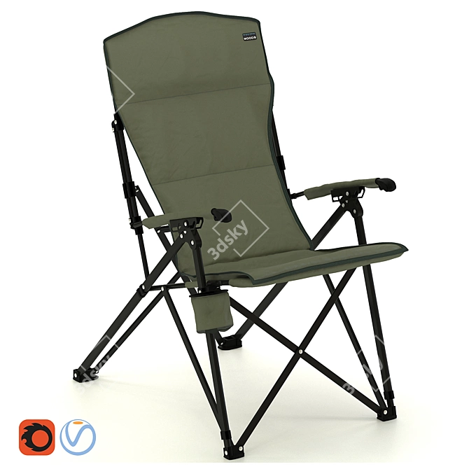 Woods Siesta Camping Chair 3D model image 1