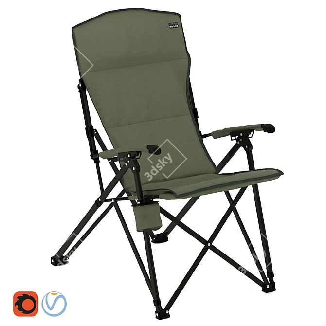 Woods Siesta Camping Chair 3D model image 5