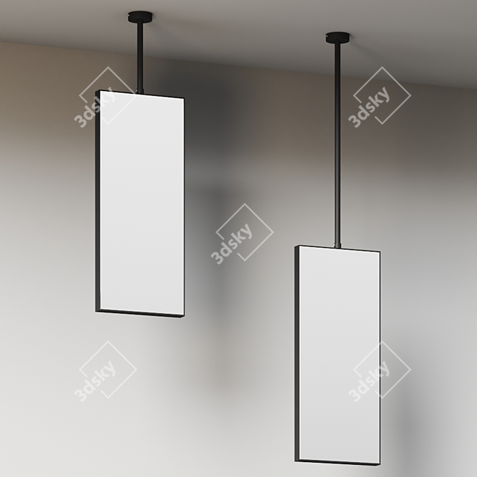 Elegant Ceiling-Mounted Mirror: Arcadia Argo 3D model image 3