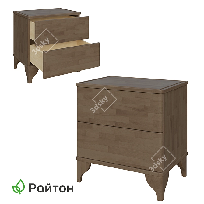 Gamilton Bedside Table 3D model image 1