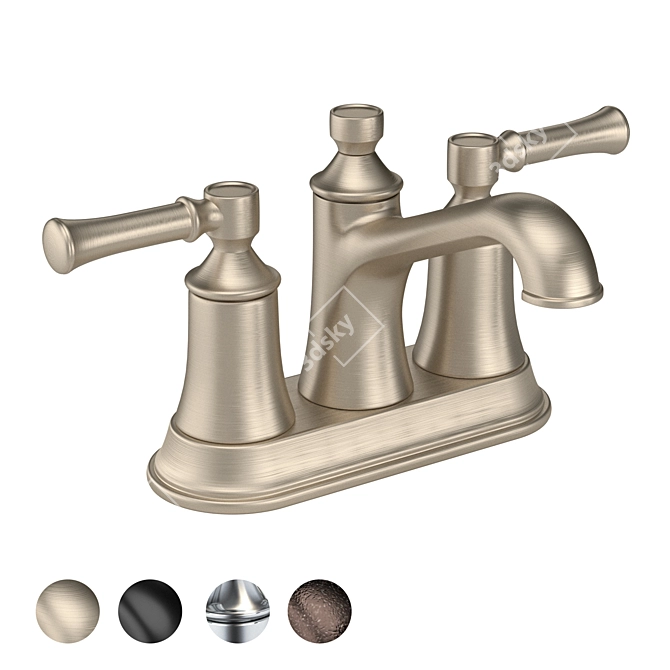 Elegant Modern Faucet with V-Ray Compatibility 3D model image 1