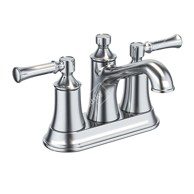Elegant Modern Faucet with V-Ray Compatibility 3D model image 3