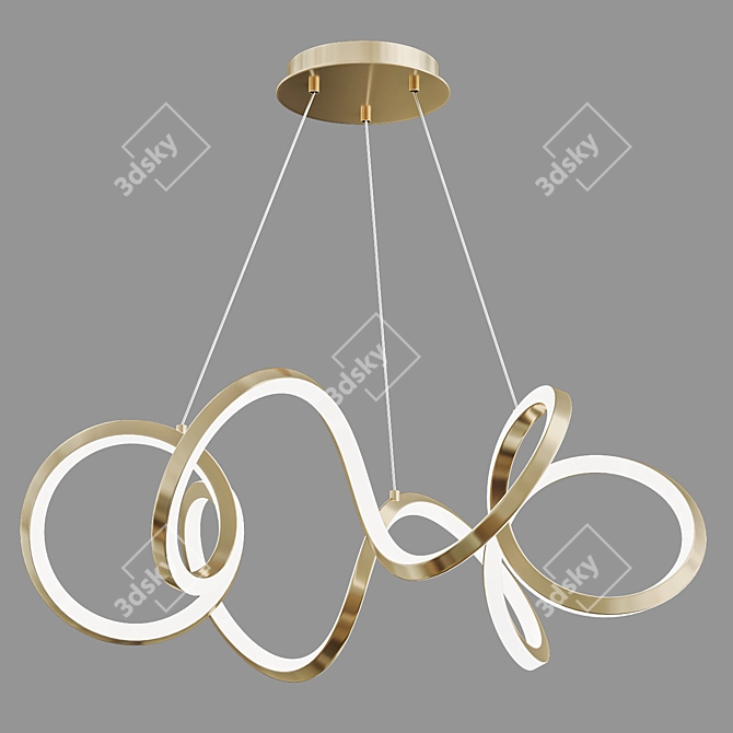 Elegant Synergy LED Chandelier 3D model image 2