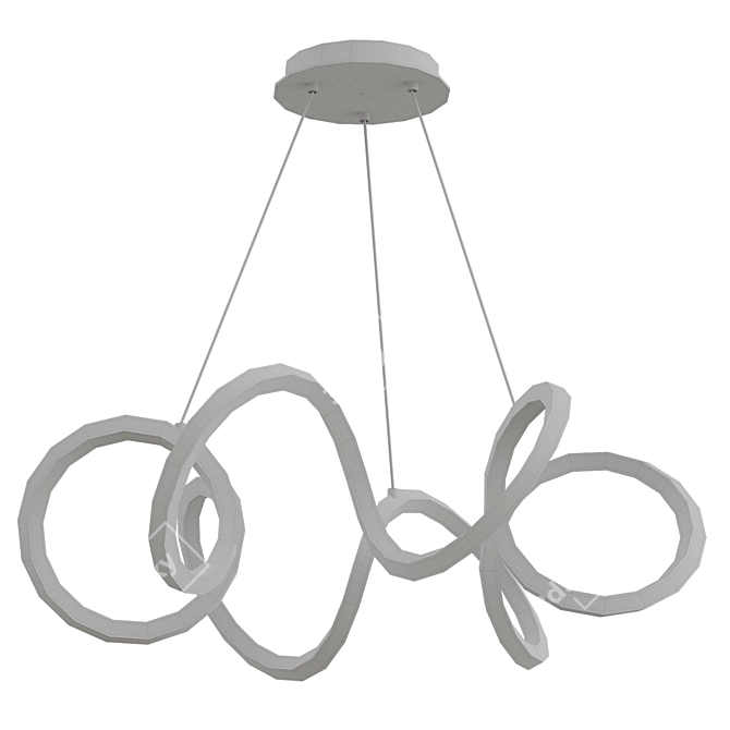 Elegant Synergy LED Chandelier 3D model image 3