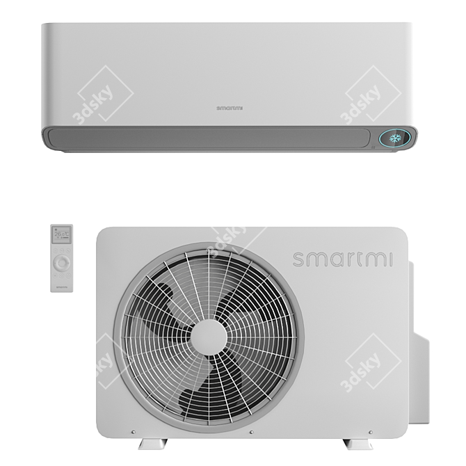 Xiaomi Smartmi Inverter AC: Efficient Cooling for Any Space 3D model image 1