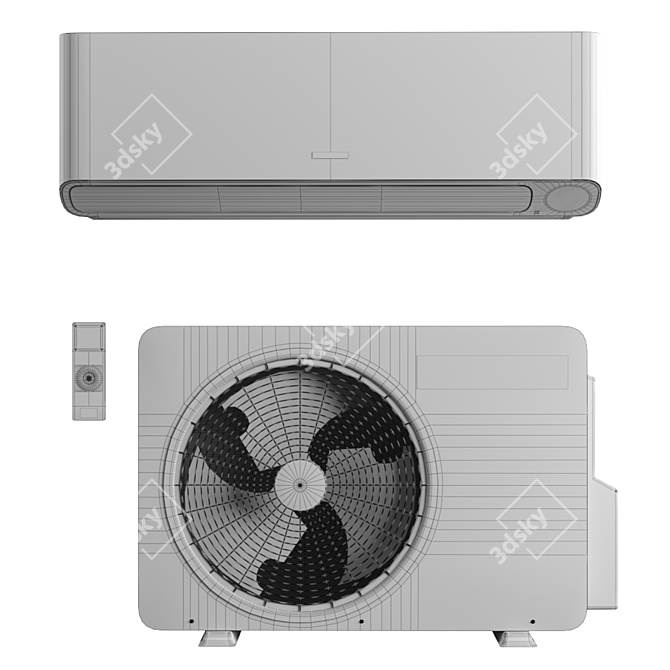 Xiaomi Smartmi Inverter AC: Efficient Cooling for Any Space 3D model image 4