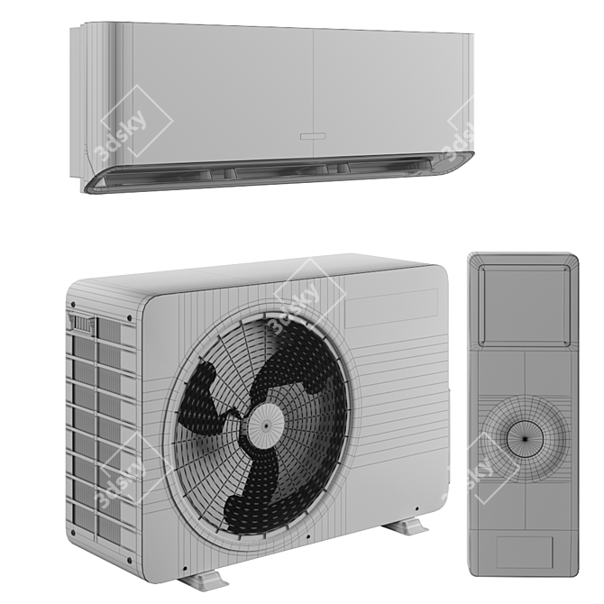 Xiaomi Smartmi Inverter AC: Efficient Cooling for Any Space 3D model image 5