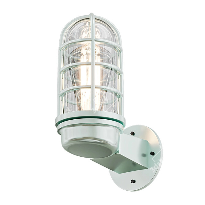 Cylinder Clear Glass Wall Sconce 3D model image 1