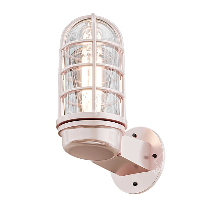 Cylinder Clear Glass Wall Sconce 3D model image 2