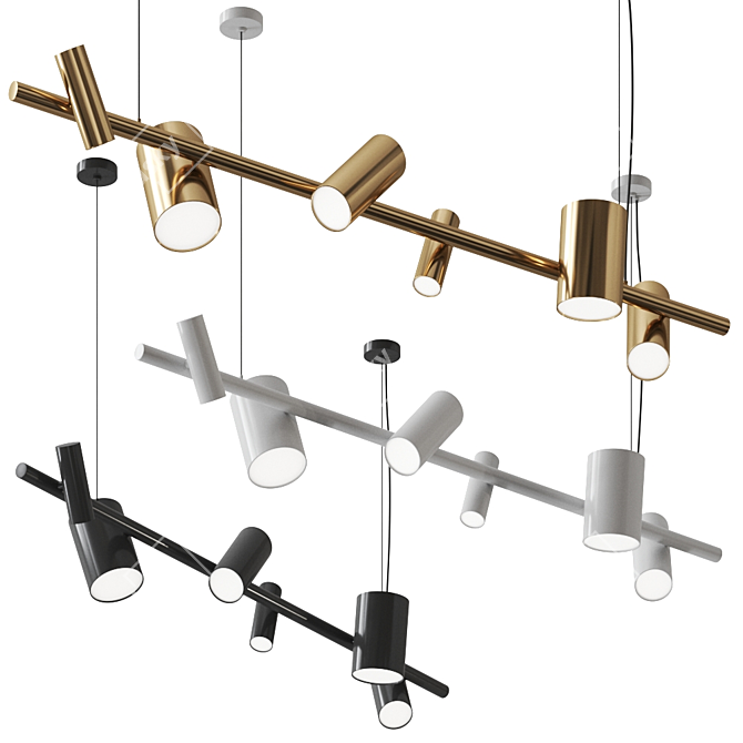 CAN CAN Pendant: Stunning Lighting Fixture 3D model image 1