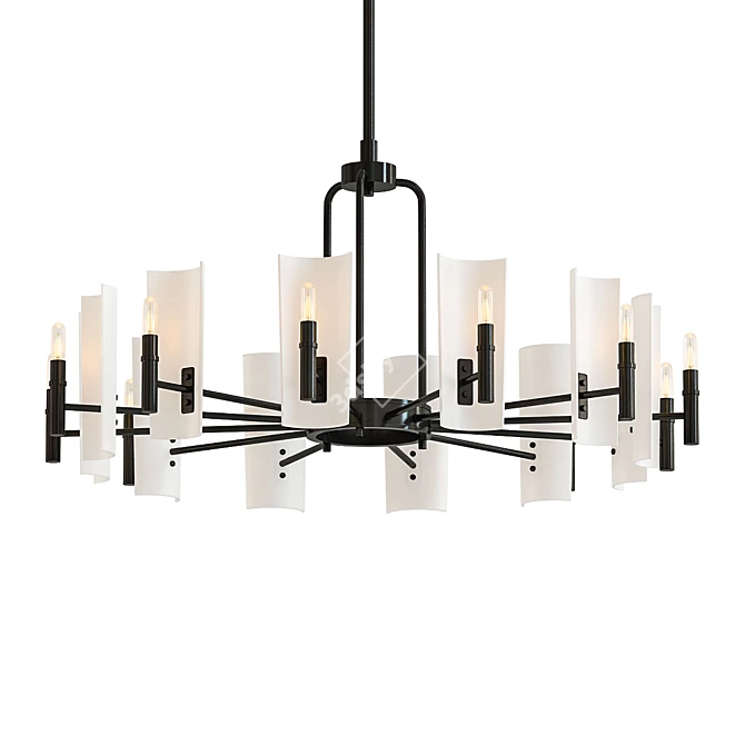 Elegant Barcelona Chandelier 3D model image 1