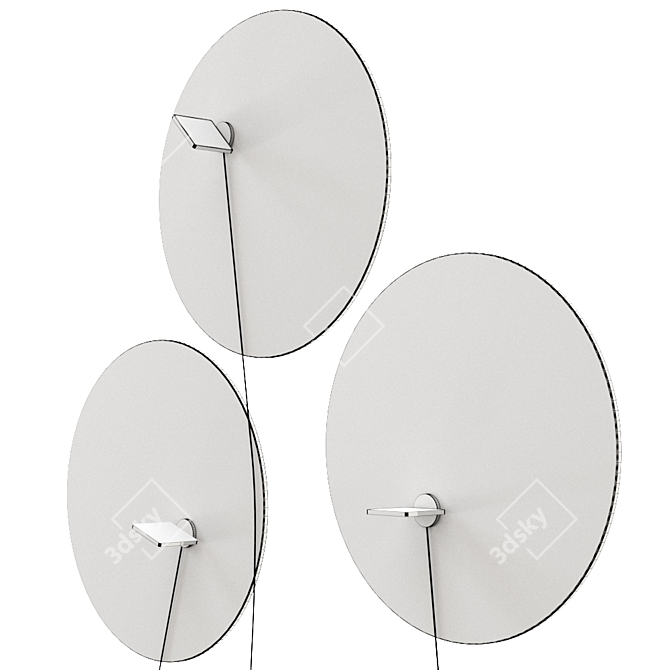 PIAZZA: Elegant Round Wall Light 3D model image 2