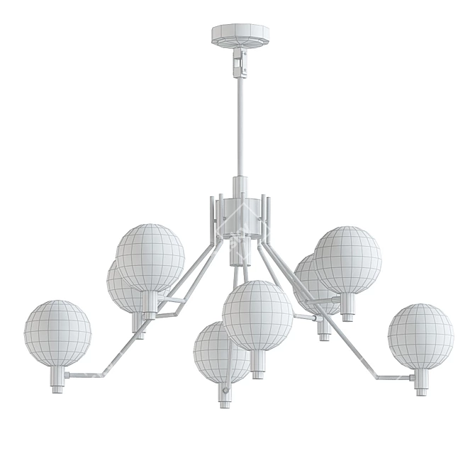 Modern 3D TUM Chandelier 3D model image 2