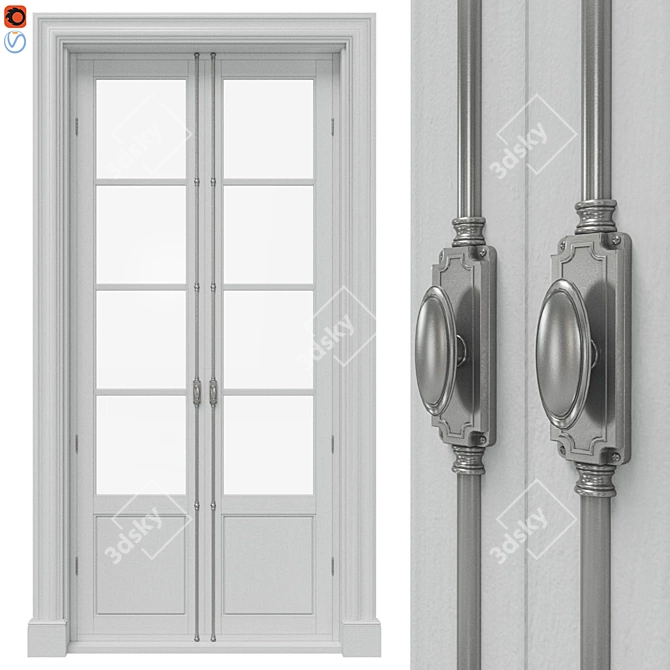 Elegant Cremones: Classic Doors 3D model image 1