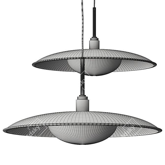 Elegant Boston Pendant Lamp 3D model image 2