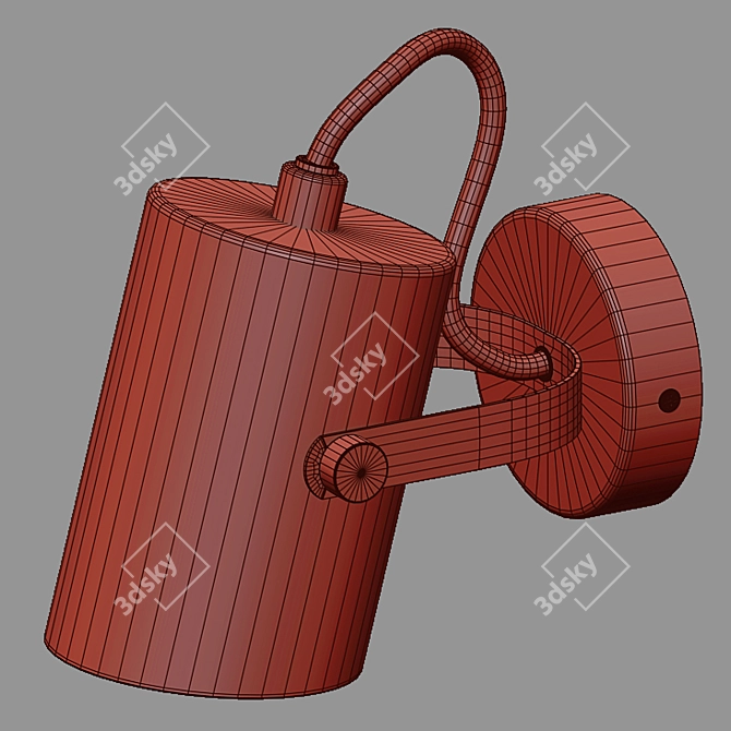 Industrial Loft OM Wall Lamp 3D model image 2