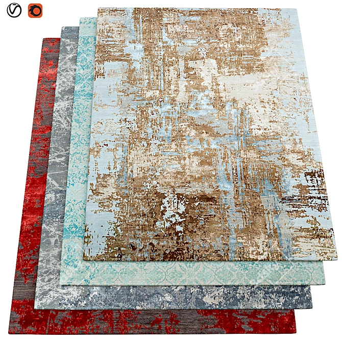 Luxury Textured Carpets | 200x300cm 3D model image 1