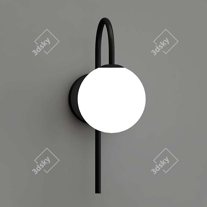 Minimalist Curved Sconce - Elate 3D model image 2