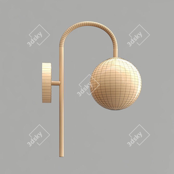 Minimalist Curved Sconce - Elate 3D model image 4