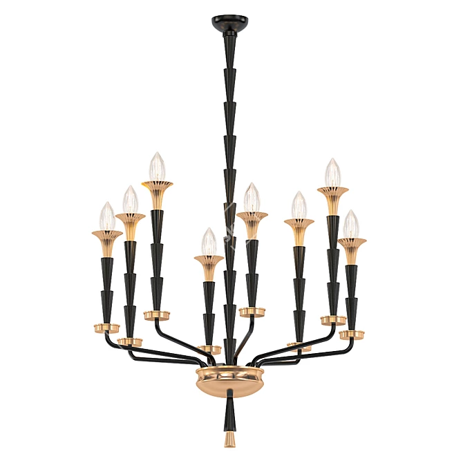 Elegant Papyrus Pendant Light 3D model image 1