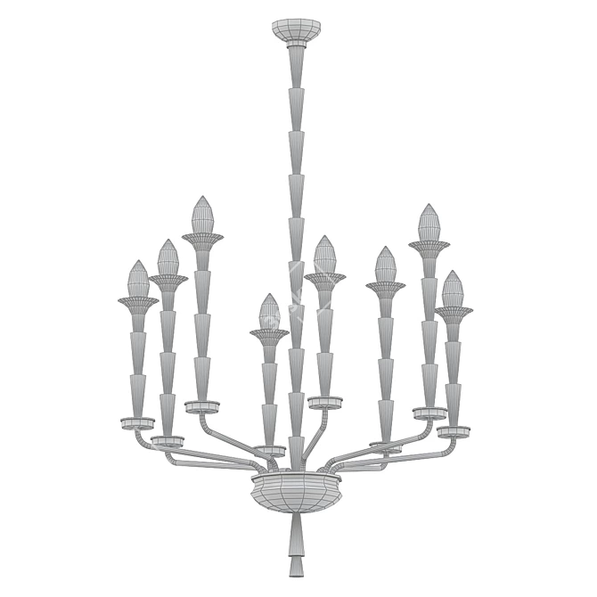 Elegant Papyrus Pendant Light 3D model image 2