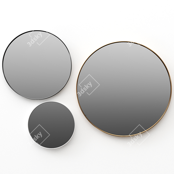 Reflective RIFLESSO Mirror: Sleek and Modern Design 3D model image 2