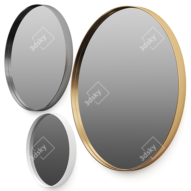 Reflective RIFLESSO Mirror: Sleek and Modern Design 3D model image 4