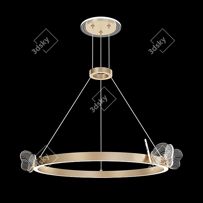 Modern Butterfly Suspension Light 3D model image 1