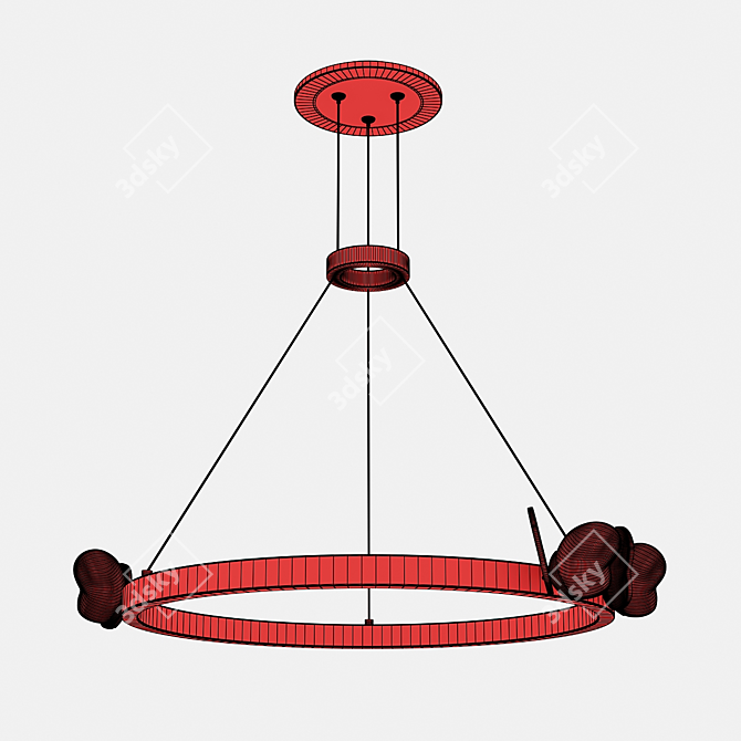 Modern Butterfly Suspension Light 3D model image 2