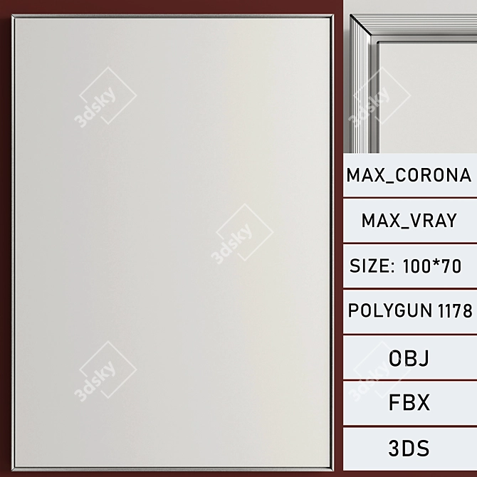 Contemporary Frame Set: Photo Frame 69 3D model image 5